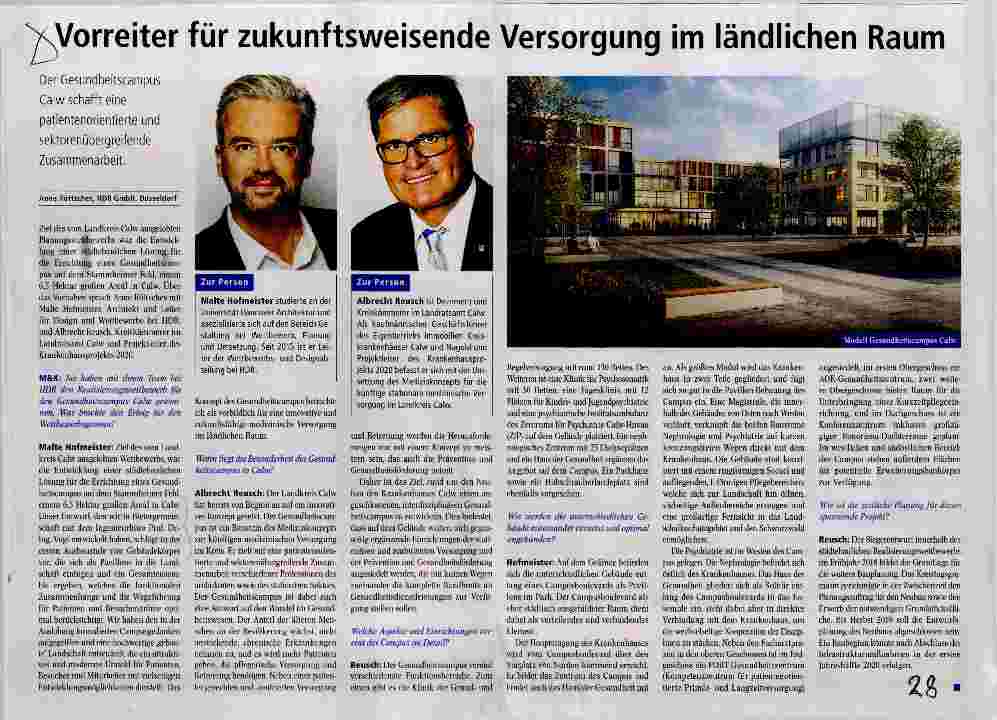 Vorschauseite 1: Vorreiter für zukunftsweisende Versorgung im ländlichen Raum