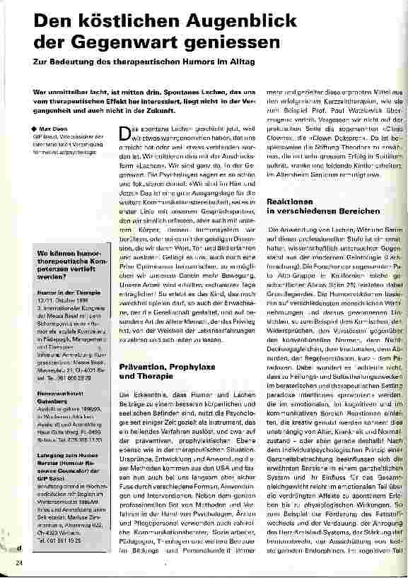 Vorschauseite 1: Den köstlichen Augenblick der Gegenwart genießen