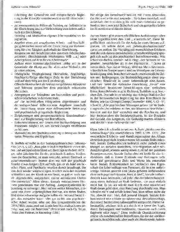 Vorschauseite 3: Aufbruch oder Abbruch? Sind Heime ein wichtiges Glied der psychiatrischen Versorgung?