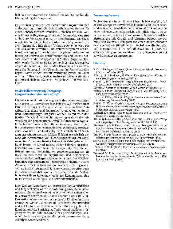 Vorschauseite 4: Aufbruch oder Abbruch? Sind Heime ein wichtiges Glied der psychiatrischen Versorgung?