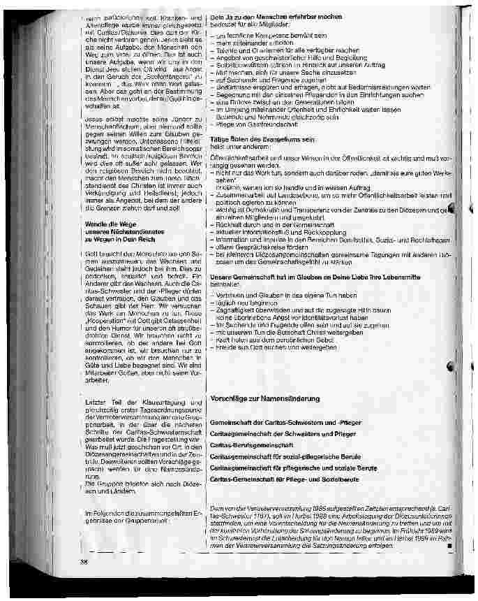 Vorschauseite 3: Es tagten die Organe der Caritas-Schwesterschaft