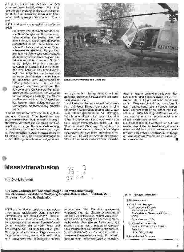 Vorschauseite 1: Massentransfusionen