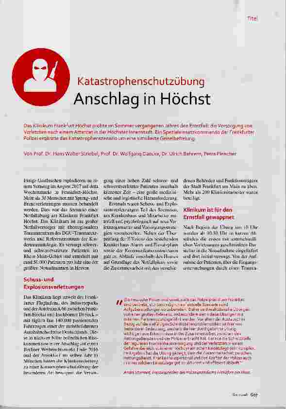 Vorschauseite 1: Katastrophenschutzübung Anschlag in Höchst