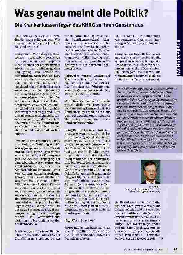 Vorschauseite 1: Was genau meint die Politik?