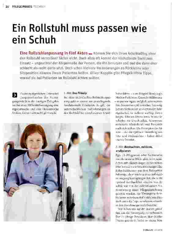 Vorschauseite 1: Ein Rollstuhl muss passen wie ein Schuh