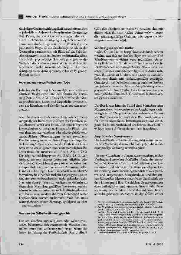 Vorschauseite 4: Selbstbestimmtes Sterben im Kontext der verfassungsmäßigen Ordnung