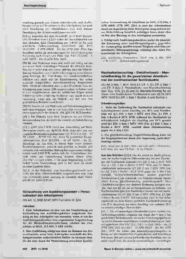 Vorschauseite 6: Sonderzuwendung tarifvertragliche Regelung Rückzahlungspflicht bei Ausscheiden bis einschließlich 31. März des Folgejahres