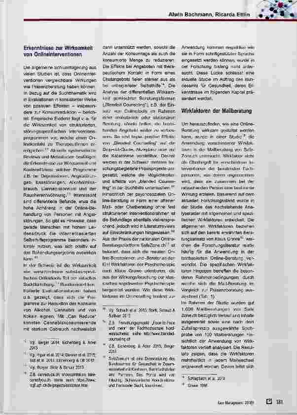 Vorschauseite 2: Wirkfaktoren in der Online-Beratung am Beispiel des Portals SafeZone.ch