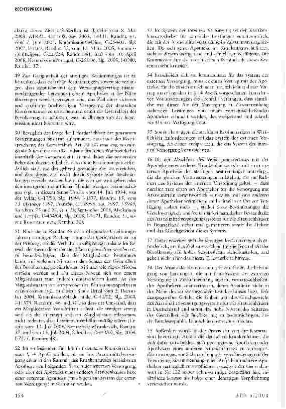 Vorschauseite 6: Erfordernis der räumlichen Nähe bei Zulassung von Krankenhausapotheken ist trotz Einschränkung innergemeinschaftlicher Warenfreiheit zulässig