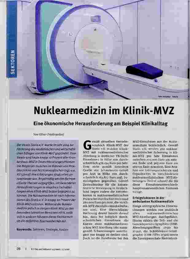 Vorschauseite 1: Nuklearmedizin im Klinik-MVZ