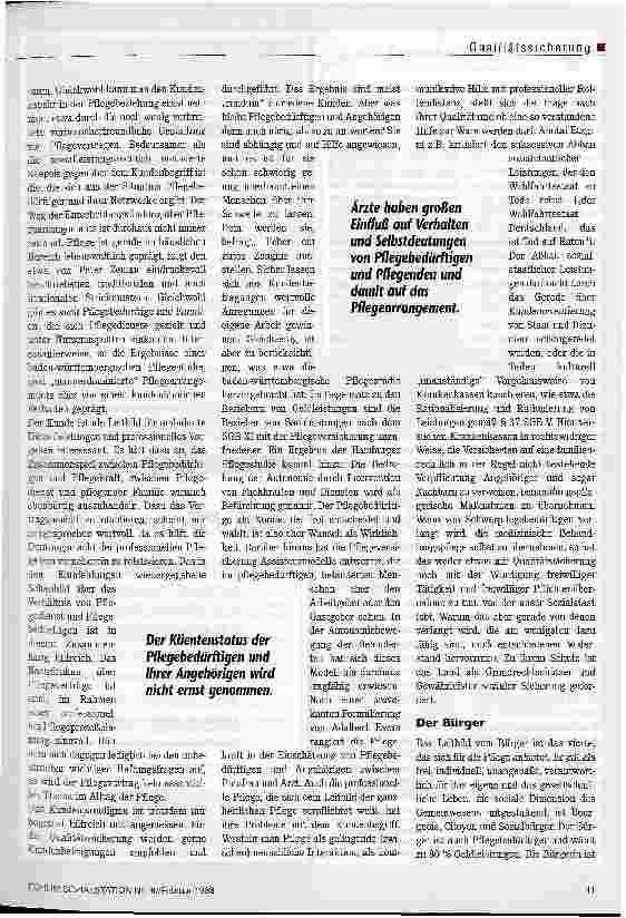 Vorschauseite 4: Suche nach einem Paradigma In der ambulanten Pflege ist nichts mehr wie es war - Rollen und Werte müssen neu bestimmt werden