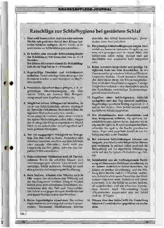 Vorschauseite 3: Pflegerische und psychologische Aspekte im Umgang mit schlafgestörten Patienten