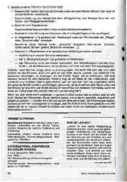 Vorschauseite 2: Gedanken von Schülern zum Projekt Gesundheit 2000
