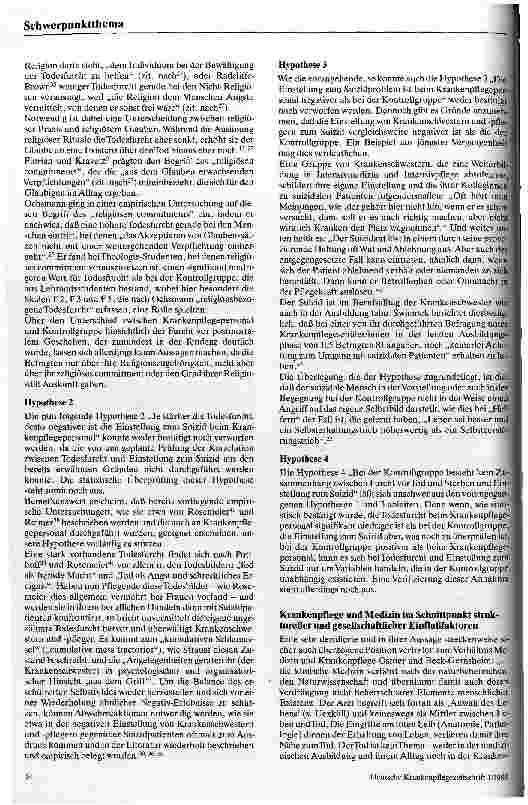 Vorschauseite 4: Todesfurcht und Einstellung zum Suizid Eine Untersuchung beim Krankenpflegepersonal