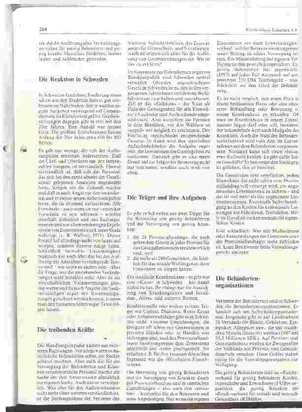 Vorschauseite 2: Die Auflösung von Großeinrichtungen für geistig Behinderte und geistig Kranke in Schweden