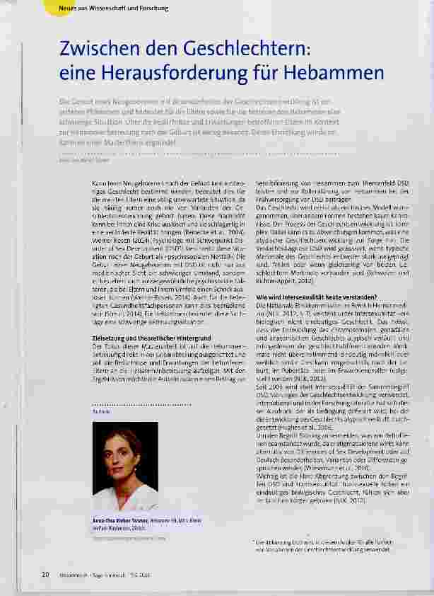Vorschauseite 2: Zwischen den Geschlechtern: eine Herausforderung für Hebammen
