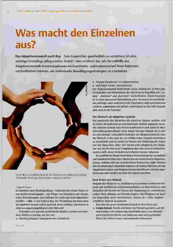Vorschauseite 1: Was macht den Einzelnen aus?