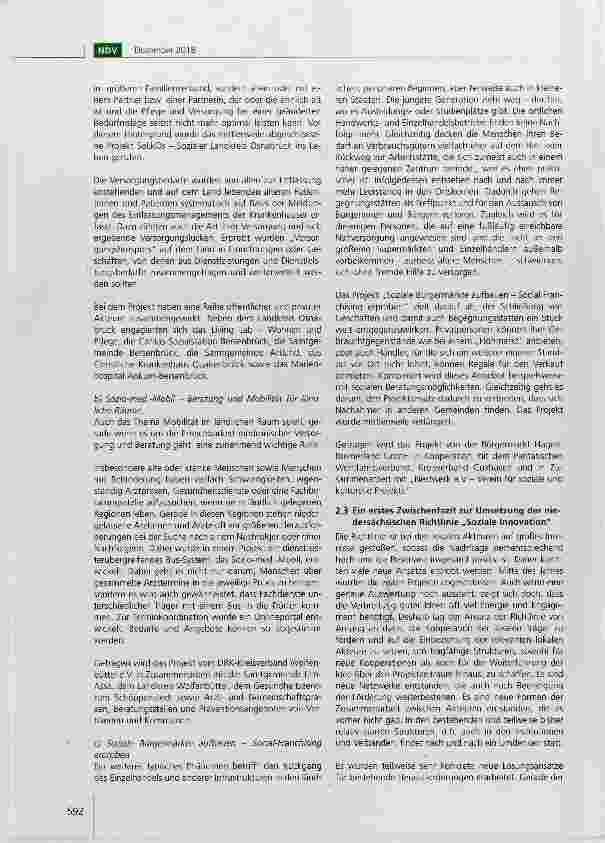 Vorschauseite 3: Soziale Innovationen als Instrument zur Bewältigung des strukturellen Wandels ein Beispiel aus Niedersachsen