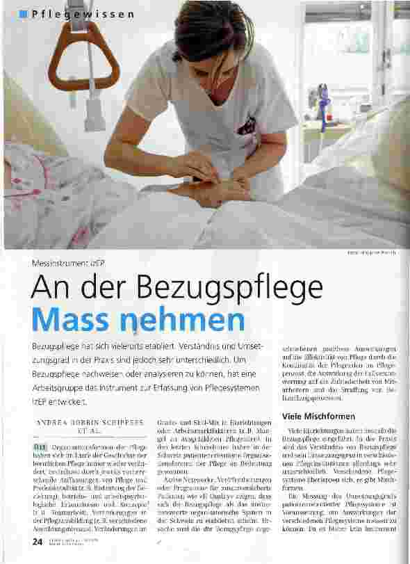 Vorschauseite 1: An der Bezugspflege Mass nehmen