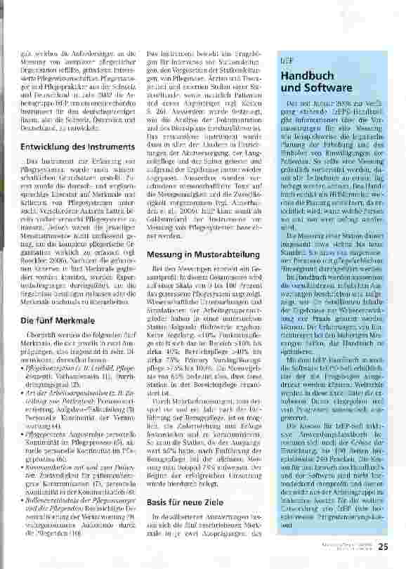 Vorschauseite 2: An der Bezugspflege Mass nehmen