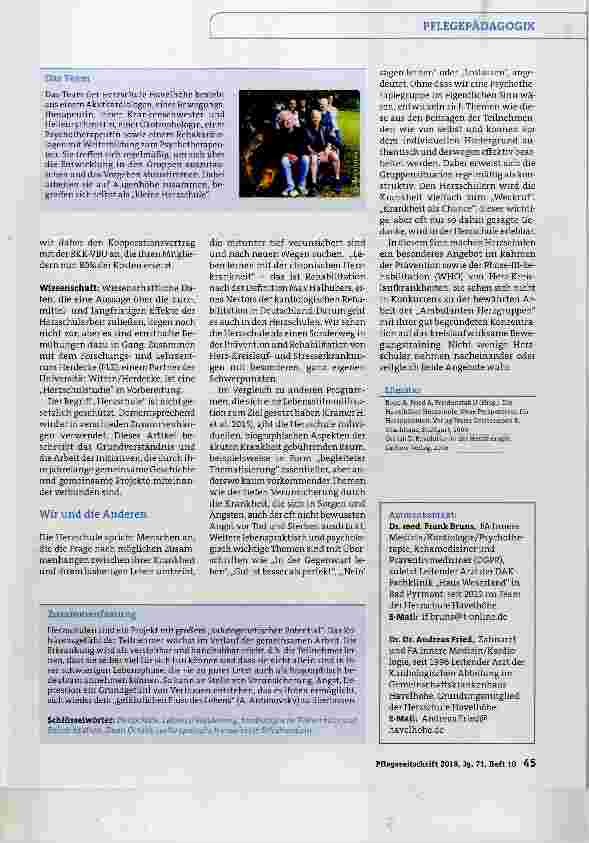 Vorschauseite 3: Lebensstiländerung in der ..Herzschule