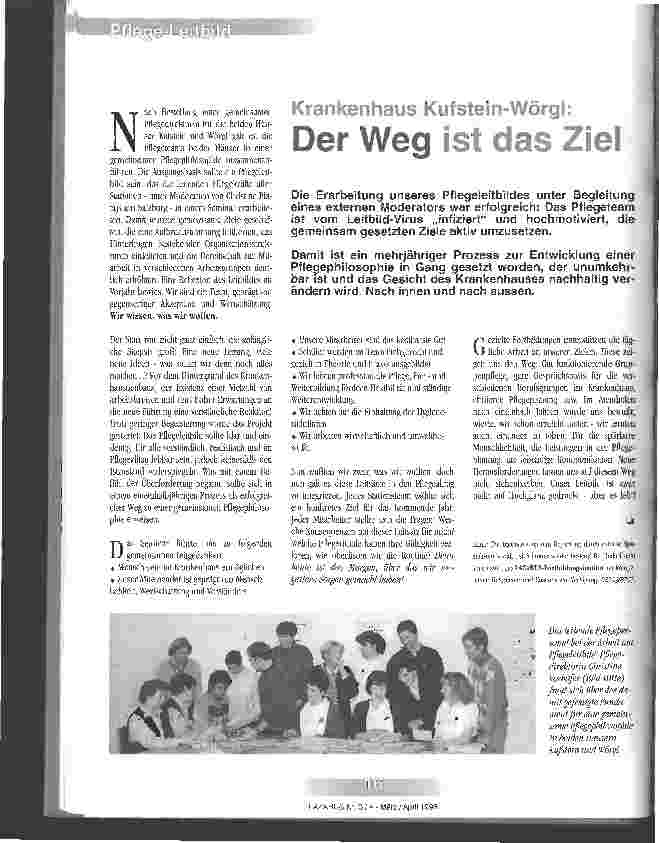 Vorschauseite 1: Der Weg ist das Ziel Krankenhaus Kufstein-Wörgl