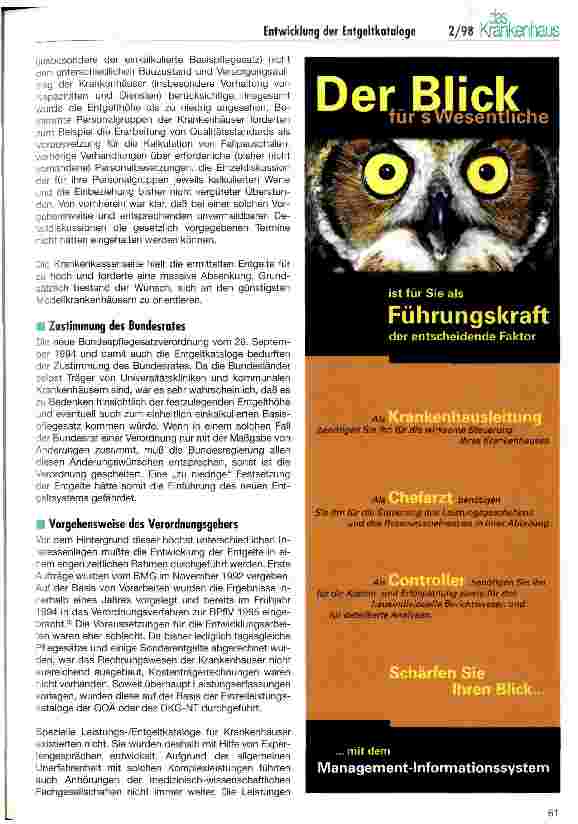 Vorschauseite 2: Entwicklung der Entgeltkataloge für Fallpauschalen und Sonderentgelte
