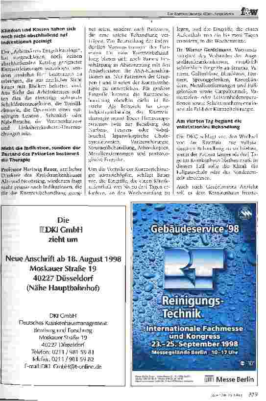 Vorschauseite 2: Die Kurzzeitchirurgie öffnet Perspektiven