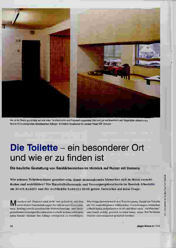 Vorschauseite 1: Die Toilette ein besonderer Ort und wie er zu finden ist