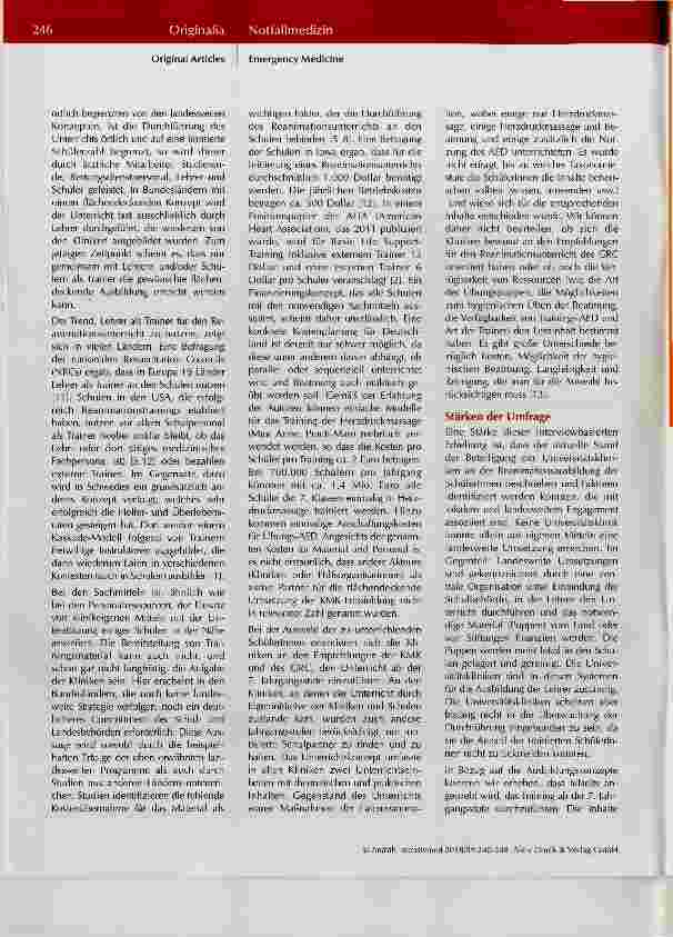 Vorschauseite 6: Initiale Umsetzung der Empfehlung der Kultusministerkonferenz zur Reanimationsausbildung von Schülerinnen