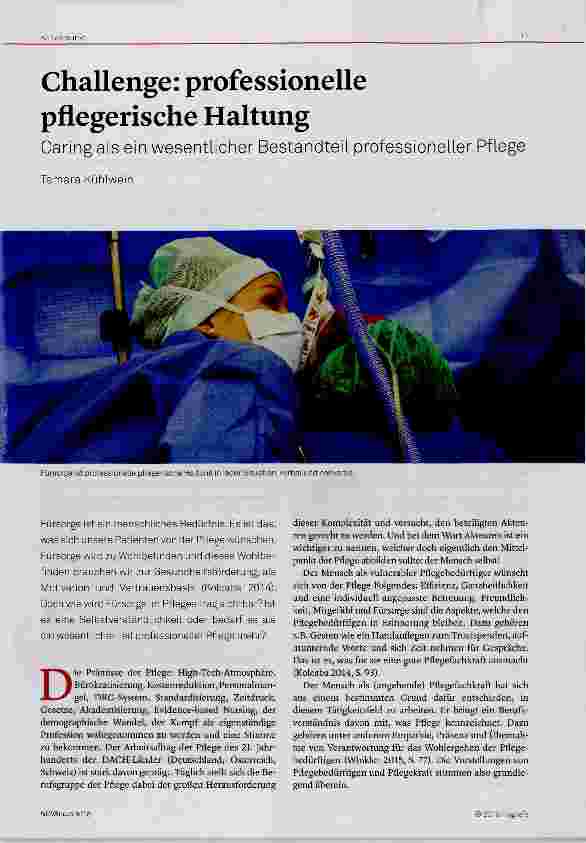 Vorschauseite 1: Challenge: professionelle pflegerische Haltung