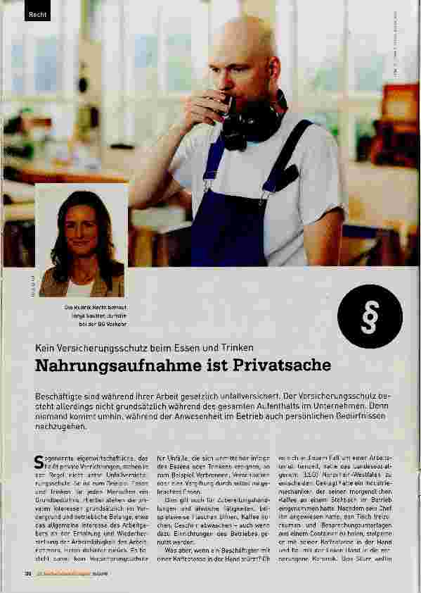 Vorschauseite 1: Nahrungsaufnahme ist Privatsache