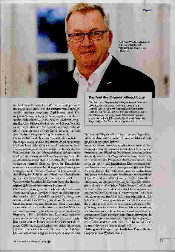 Vorschauseite 2: Wir brauchen einen Pakt mit dem Gesundheitsminister
