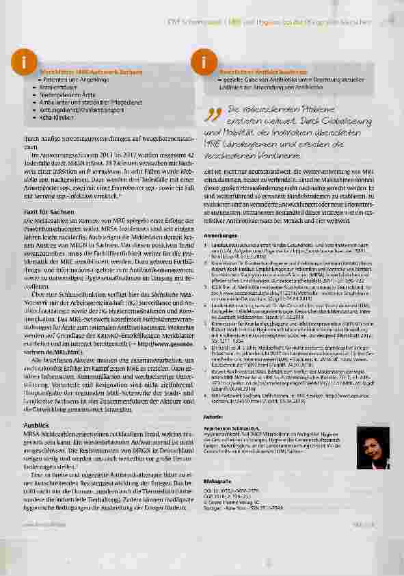 Vorschauseite 5: MRE in Sachsen ein Rückblick auf die Jahre 2013 bis 2017