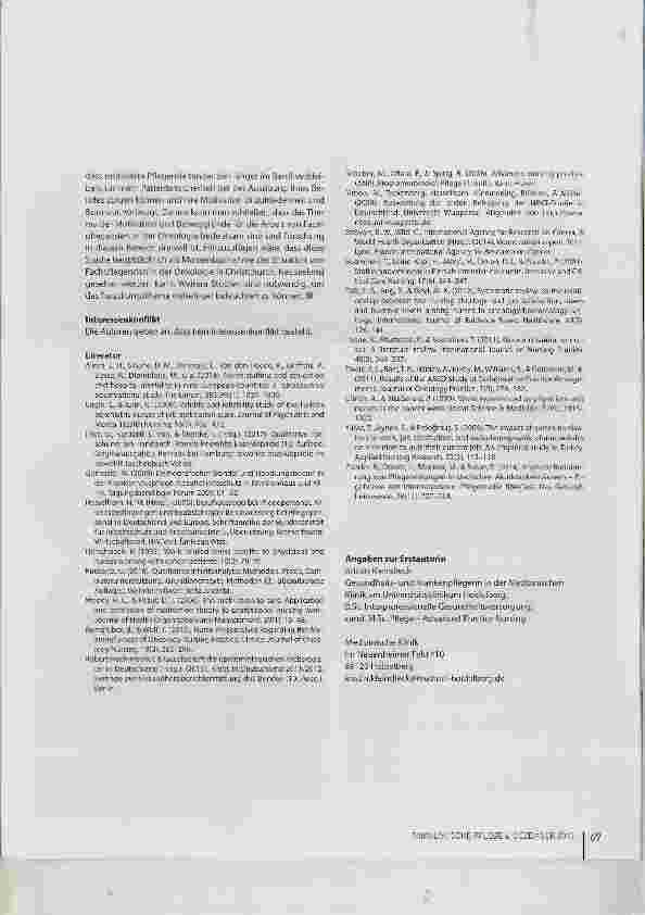 Vorschauseite 6: Motivation und Resilienz von onkologischen Fachpflegenden eine qualitative Studie