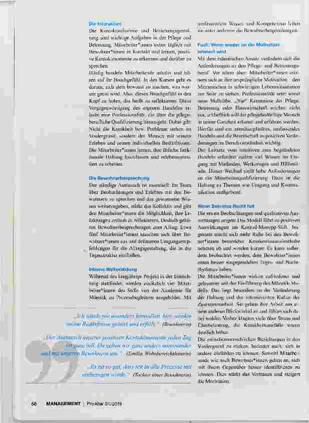 Vorschauseite 3: Menschsein in der Pflege