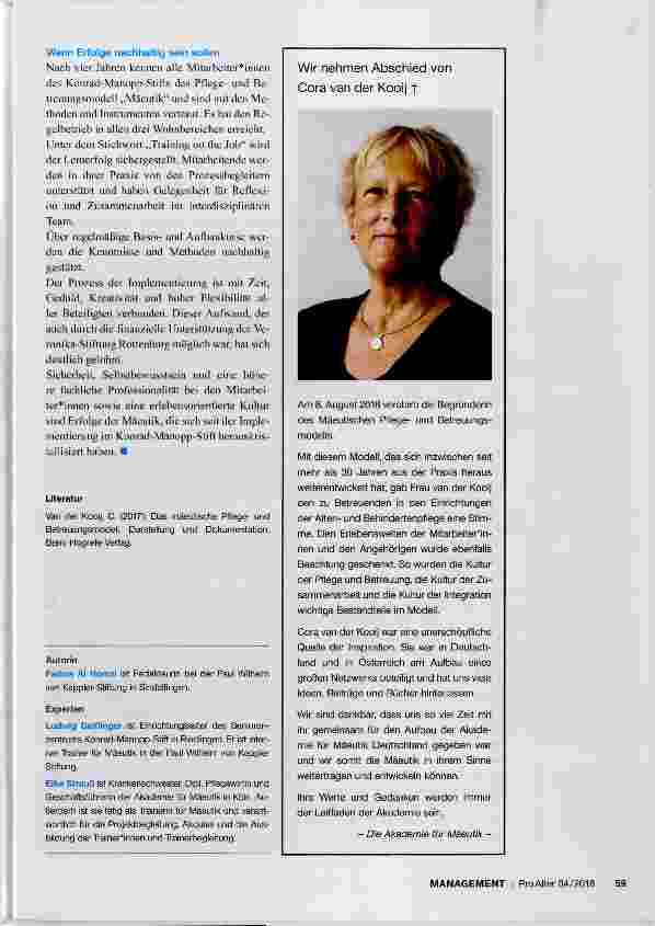 Vorschauseite 4: Menschsein in der Pflege