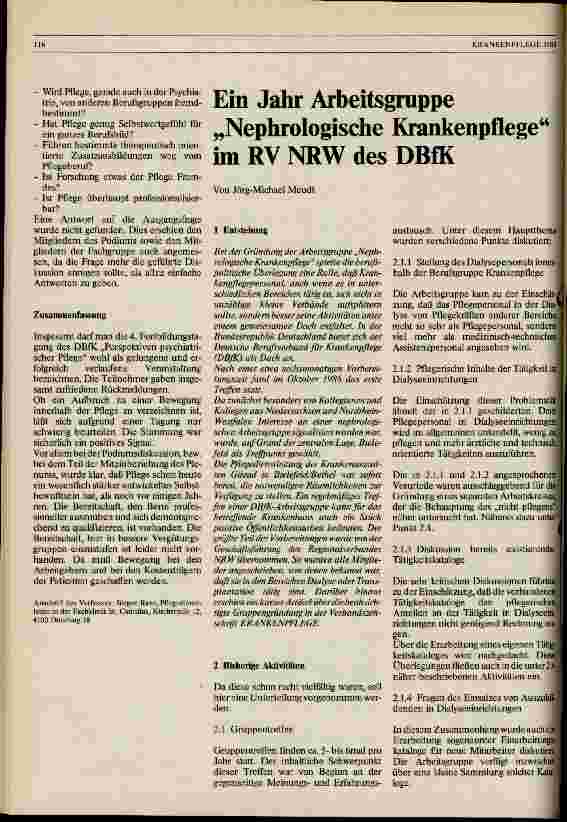 Vorschauseite 5: 4. Fortbildungstagung der Fachgruppe Psychiatrie im DBFK Perspektiven psychiatrischer Pflege
