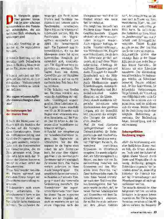 Vorschauseite 2: Sexualität im Alter