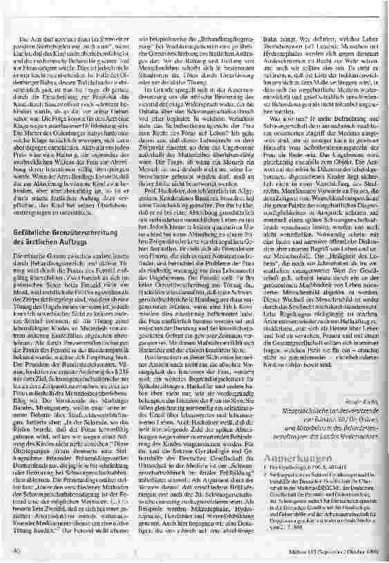 Vorschauseite 3: Eine späte Abtreibung ist manchmal eine Frühgeburt Zur öffentl. Debatte über abgetriebene Kinder, die lebend geboren werden