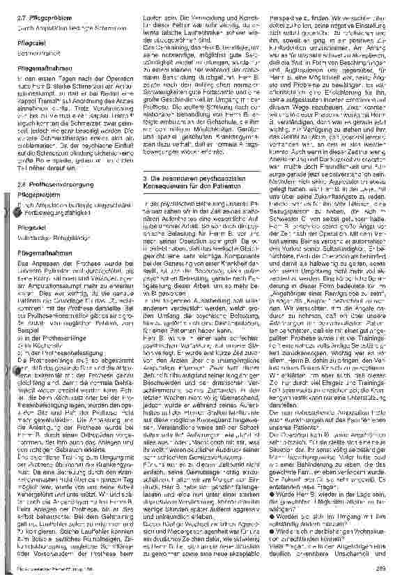 Vorschauseite 5: Braun-Preis für Krankenpflegeschulen 1987 Thema: Die Pflege eines Patienten nach Verlust einer Extremität aufgrund einer Amputation