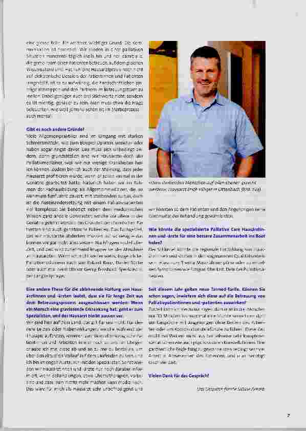 Vorschauseite 2: «Wir Hausärzte sind eigentlich alle Palliativmediziner»