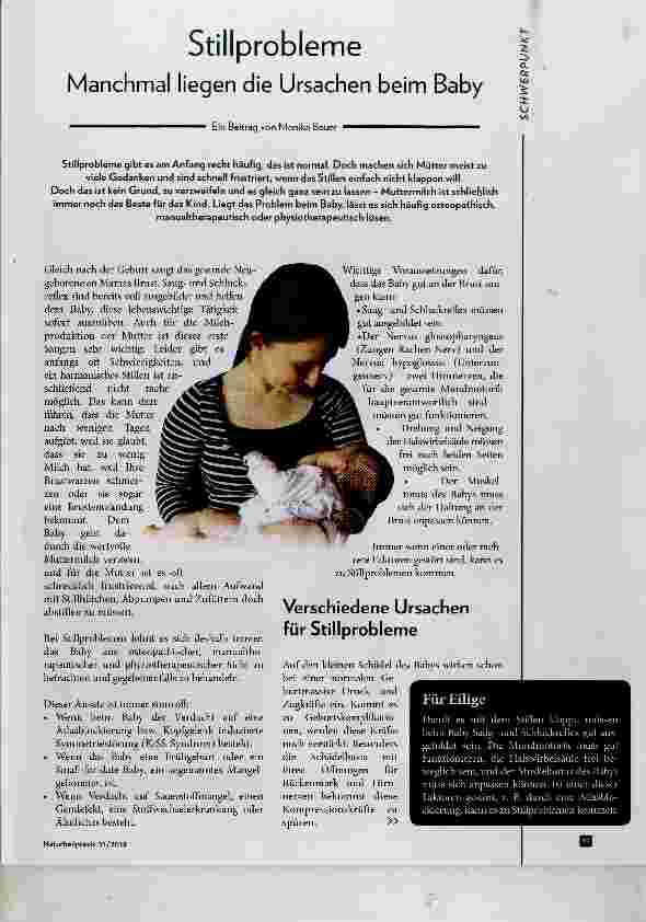 Vorschauseite 1: Stillprobleme Manchmal liegen die Ursachen beim Baby