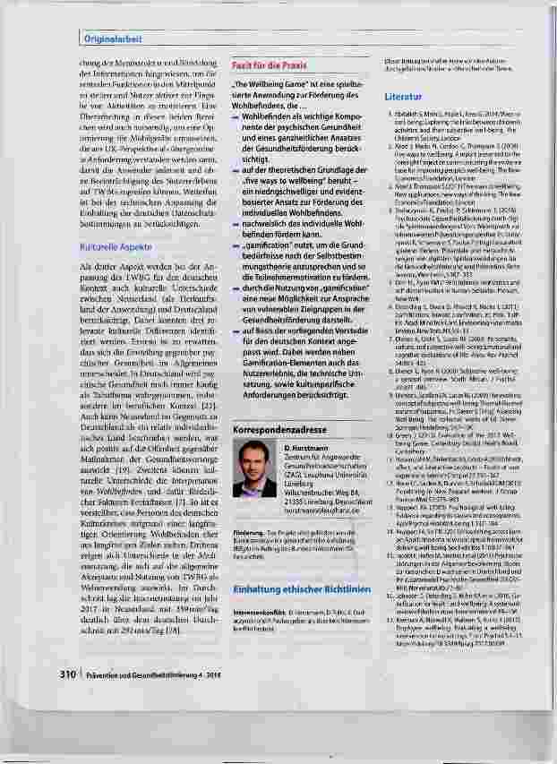 Vorschauseite 6: Förderung des Wohlbefindens durch „Gamihcation Ein Projekt zur Anpassung und Evaluation des „Wellbeing Games für den deutschsprachigen Kontext