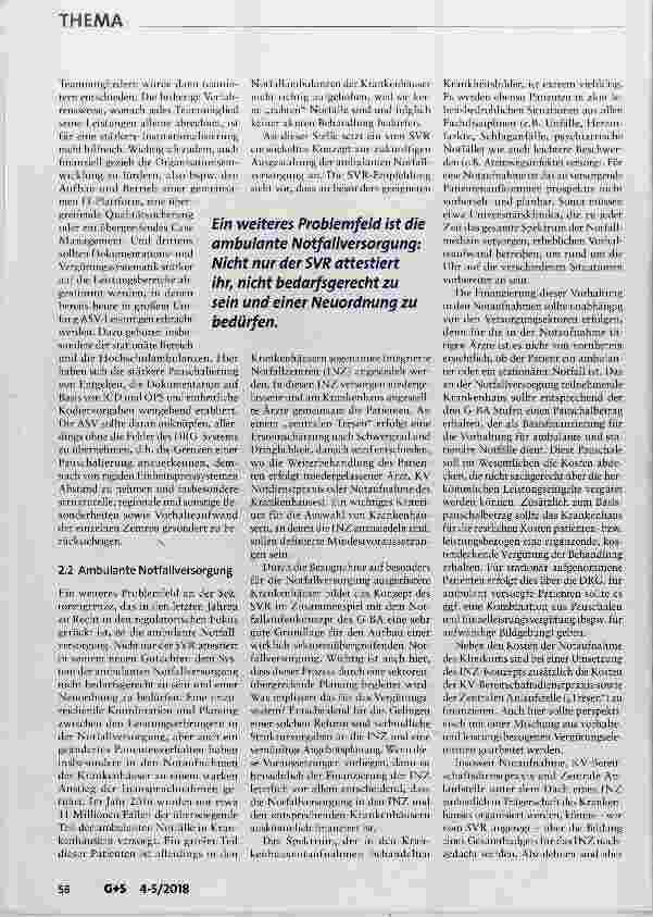 Vorschauseite 5: Anforderungen an ein modernes Vergütungssystem für ambulante Versorgung an der Sektorengrenze