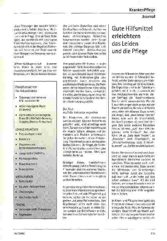 Vorschauseite 2: Harninkontinenz im höheren Lebensalter