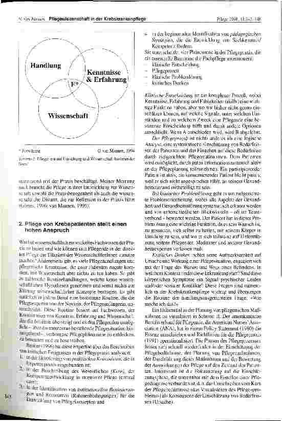 Vorschauseite 2: Pflegewissenschaft in der Krebskrankenpflege