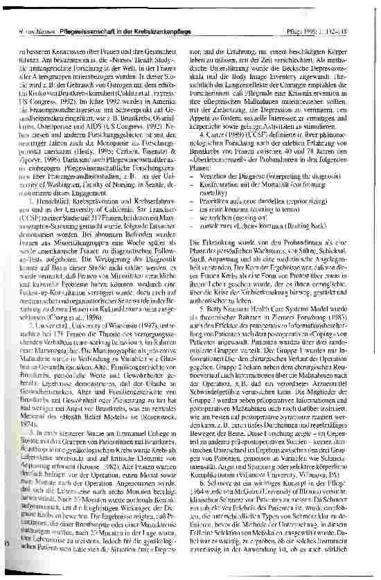 Vorschauseite 4: Pflegewissenschaft in der Krebskrankenpflege