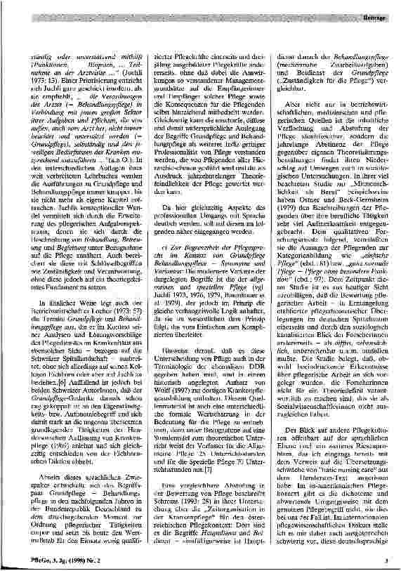 Vorschauseite 3: Grundpflege und Behandlungspflege Historische Wurzeln eines reformbedürfigen Pflegebegriffs