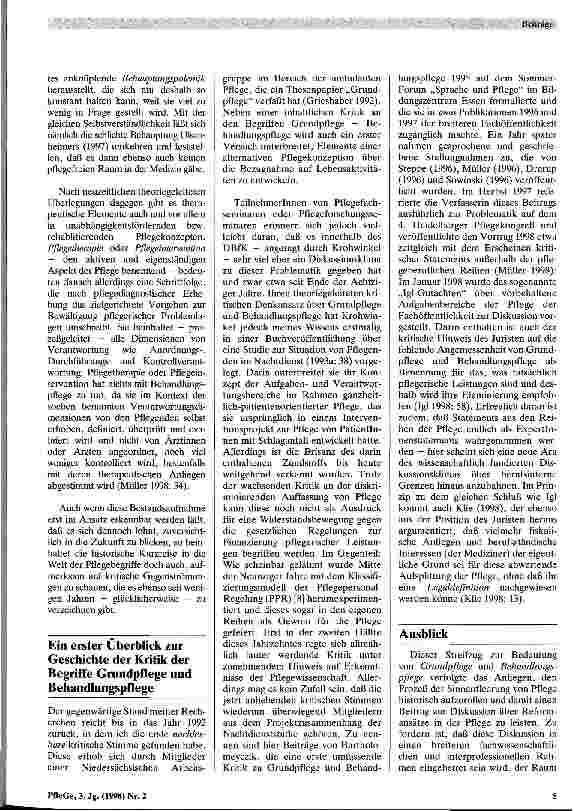 Vorschauseite 5: Grundpflege und Behandlungspflege Historische Wurzeln eines reformbedürfigen Pflegebegriffs